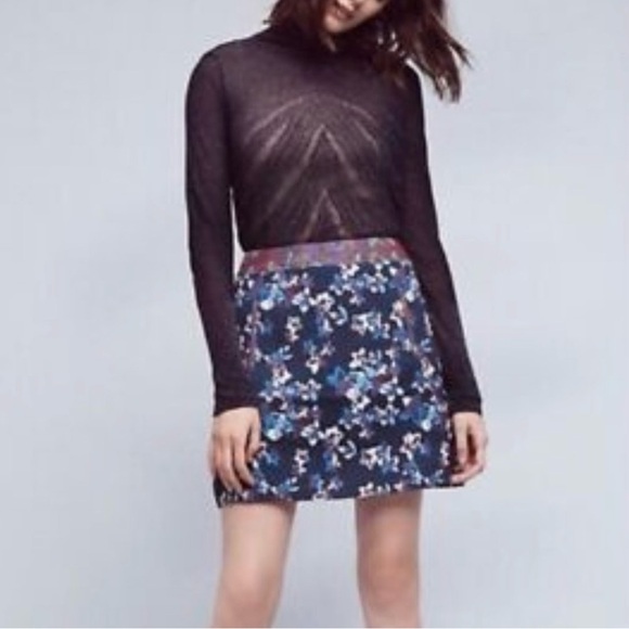 Anthropologie Dresses & Skirts - Anthropologie Maeve Cardana Floral Blue Skirt